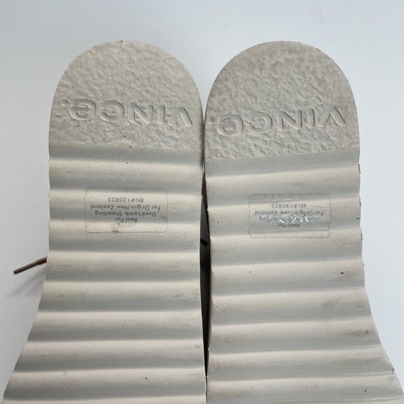 Vince Women's Finley 2 Ankle Boot Size US Women's 6 Brown Leather Lamb Sheerling - Picture 9 of 10